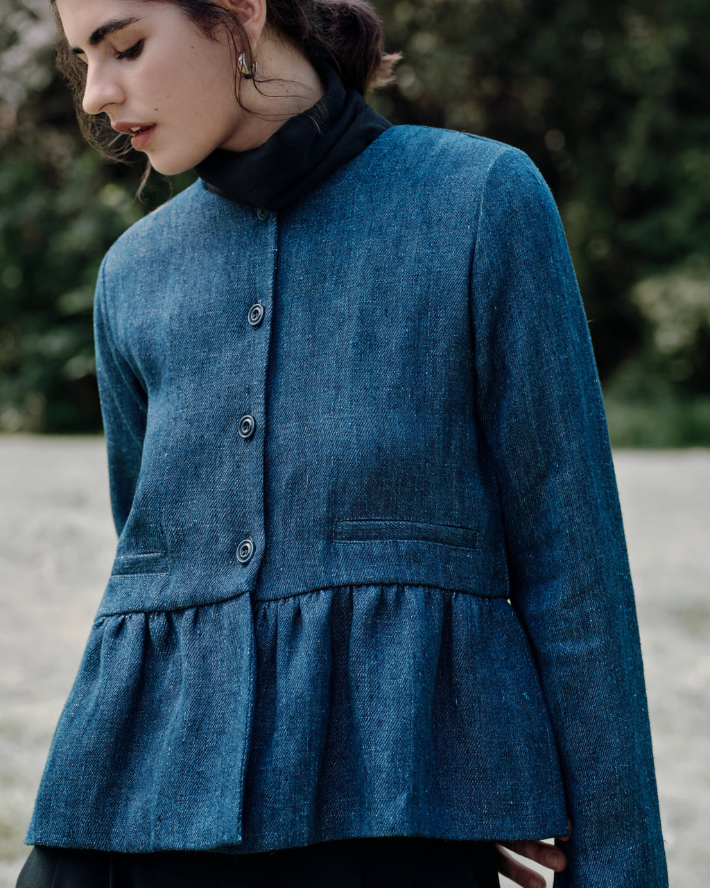 Denim Atelier Peplum Jacket