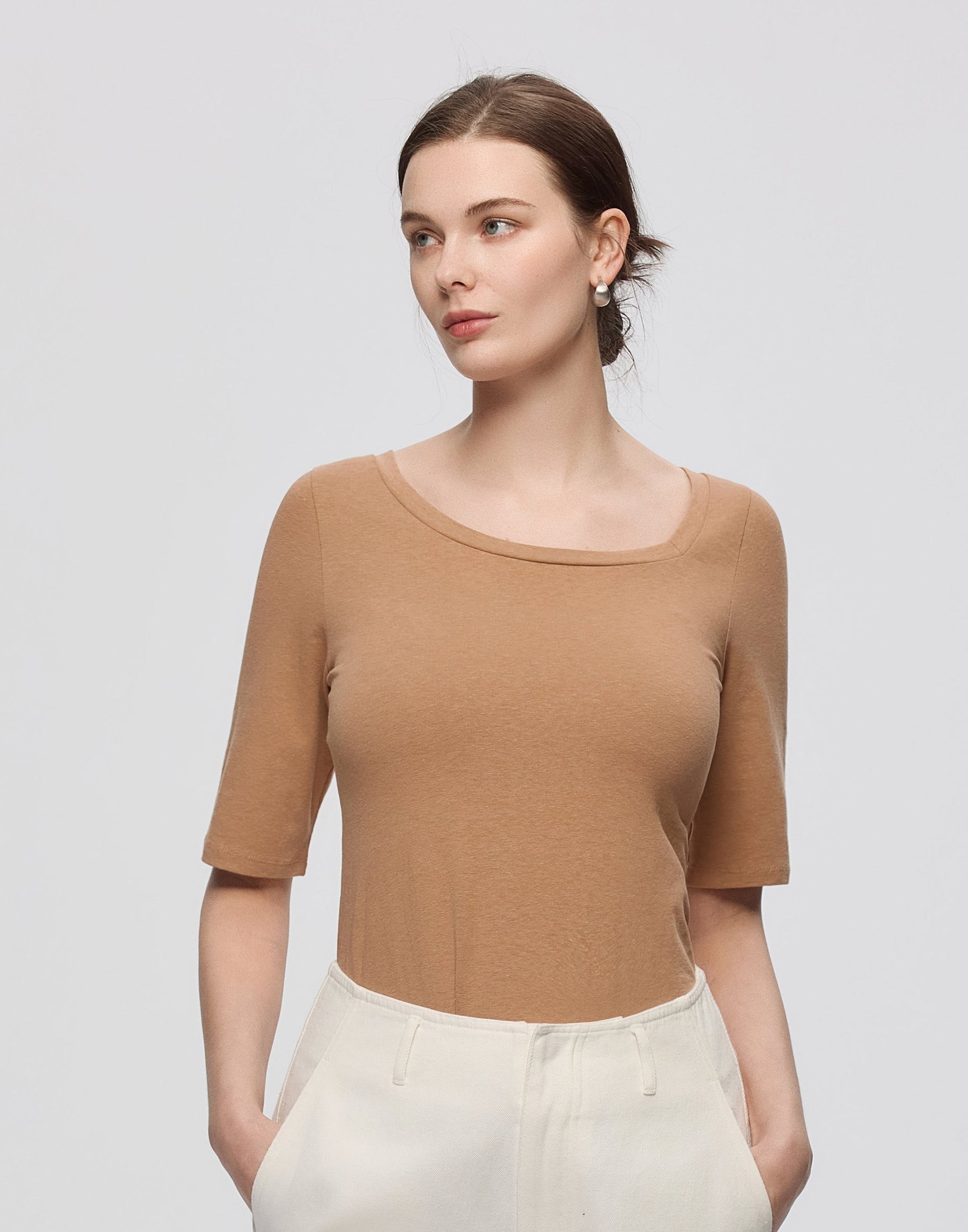 Hemp Essentials Asymmetrical Neckline Tee