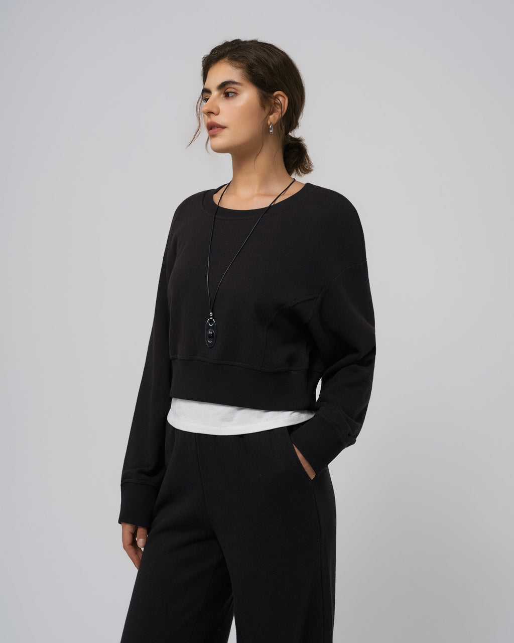 Hemp Essentials Fleece Cropped Sweater